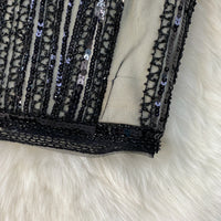 Sexy Sleeveless V-neck mesh sequin Bodycon Dress Chic Women Slim Women Slip Dress