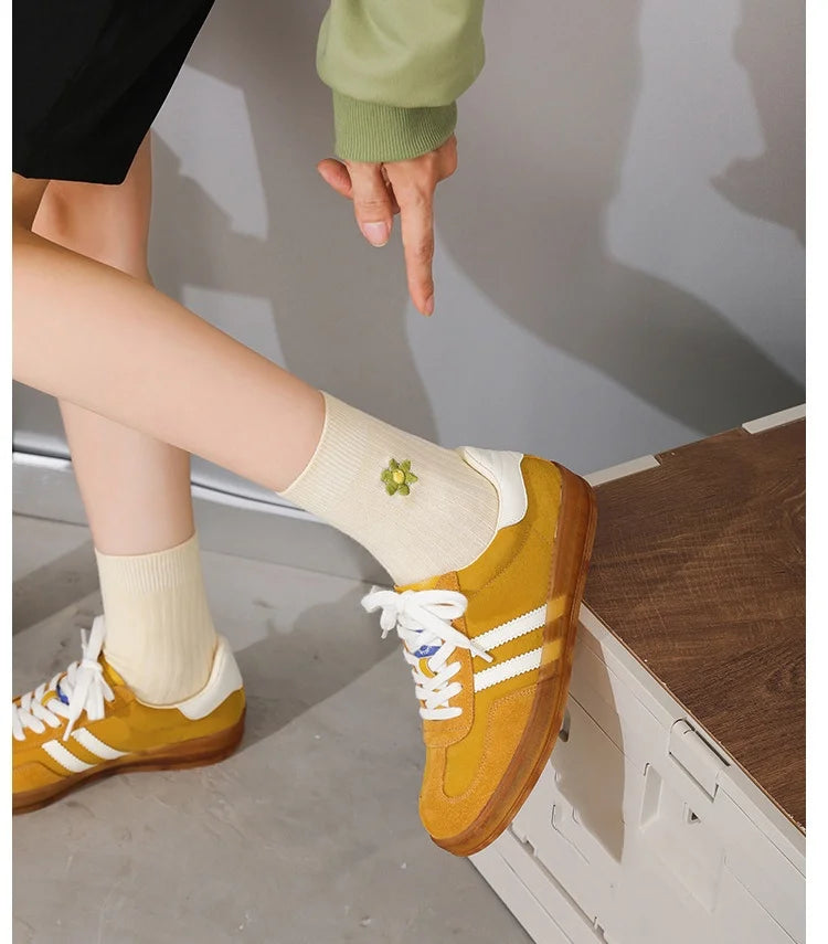 Women Tennis Sneakers Flats Ladies Fashion Lace-up Vulcanized Shoes Spring Autumn Woman Outdoor Trainers Footwear
