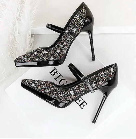 French Style Pointed Sexy High Heels for Women Thin Heels and Shallow Mouth Single Shoes