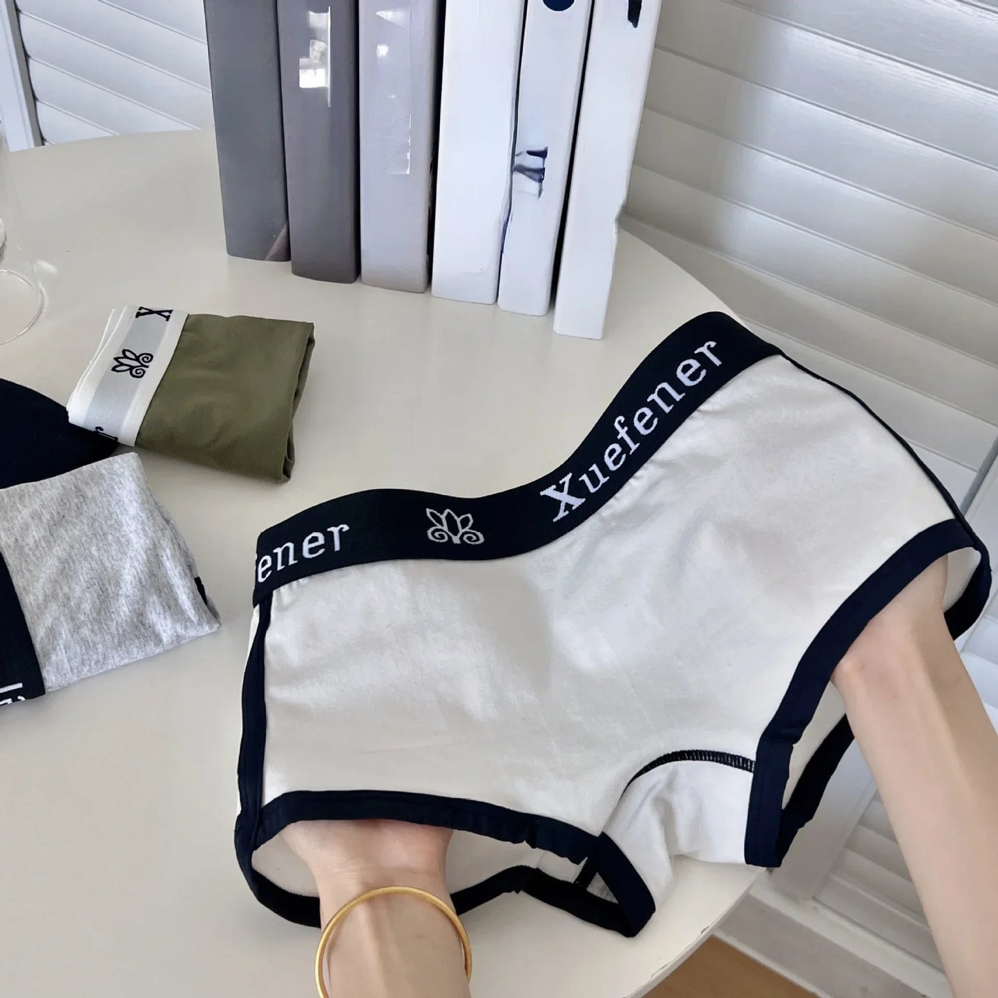 Pure Cotton Letter Print Underpants Sports Fitness Briefs Women's Underwear Cotton Comfortable Panties Hip-Up Female Lingerie