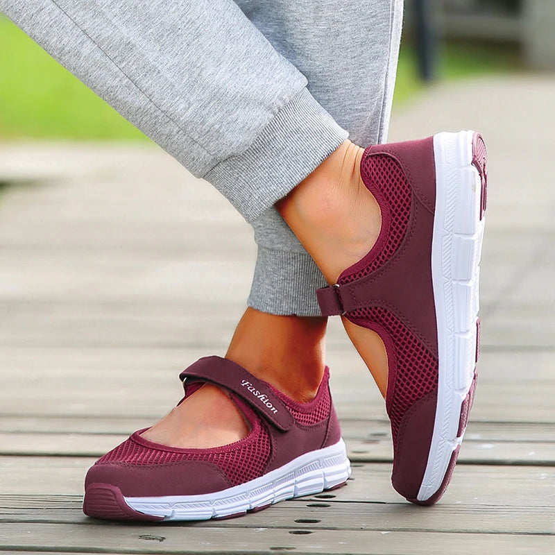 Fashion Women's Sneaker Comfortable Ladies Shoes Mesh Fabric Sneaker Women Platform Tennis Casual Sneaker Woman