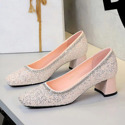 Fashion String Bead Pumps Women Elegant Ladies Party Shoes