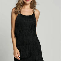 Great Gatsby Dress Slash Neck Strappy Tiered Fringe Dress Vintage Flapper Party Fancy Dress Costumes With Headband