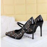 French Style Pointed Sexy High Heels for Women Thin Heels and Shallow Mouth Single Shoes