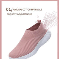Women Shoes Breathable Flats Elastic Flat Shoes For Women Sneakers Spring Summer Footwear Lightweight Sports Shoes