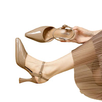 High Heels Sandals Women Fashion Solid Color Heels Sandals Pointed Toe Stiletto Ladies Commuting Single Shoes