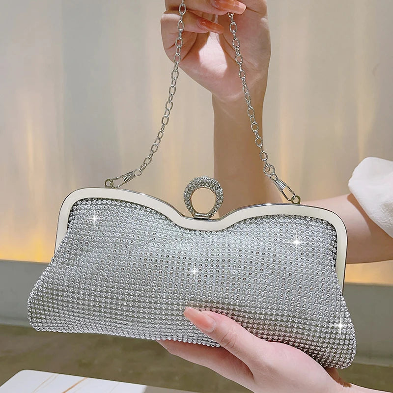 Diamond Handbag Wedding Purse Clutch With Luxury Bag Shiny Handbag Dress Clutch for Women Cocktail Party Handbag
