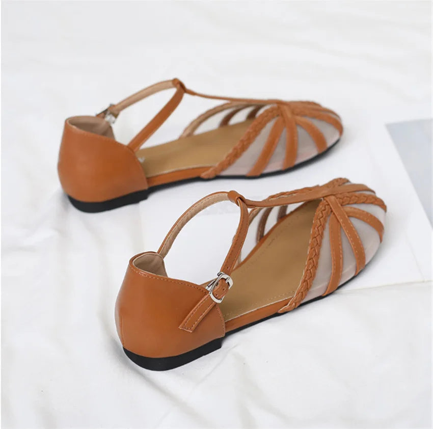 Designer Roman Flats Sandals Women Summer New Gladiator Low Heel Women Sandals