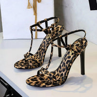 Sandals Women's T-strap Super High-heeled Open-toed Shoes, Sexy Thin-heeled Banquet Fashion Women's Shoes