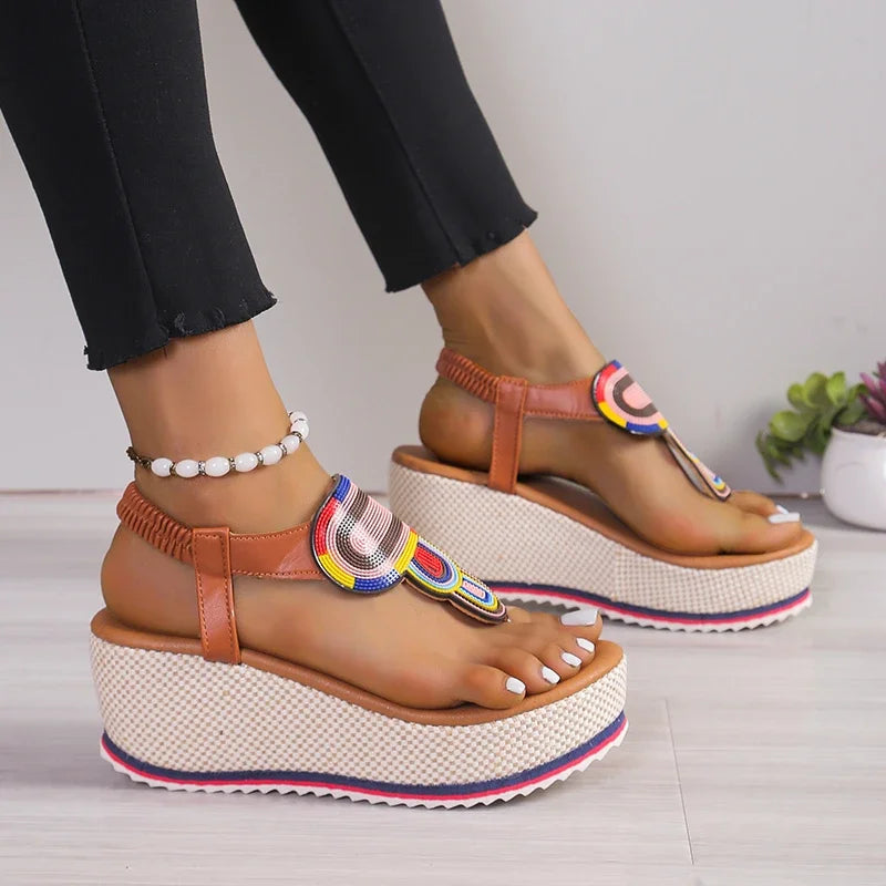 Women Sandal Fashion Shoes for Women Open Toe Wedges Sandals Women Luxury Designer Platform Sandals - Natalia Home Fashion