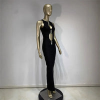 Sexy Cross-Border Dress with Hole Party Gown Wraparound Skirt Women's Fashion Clothing Dress