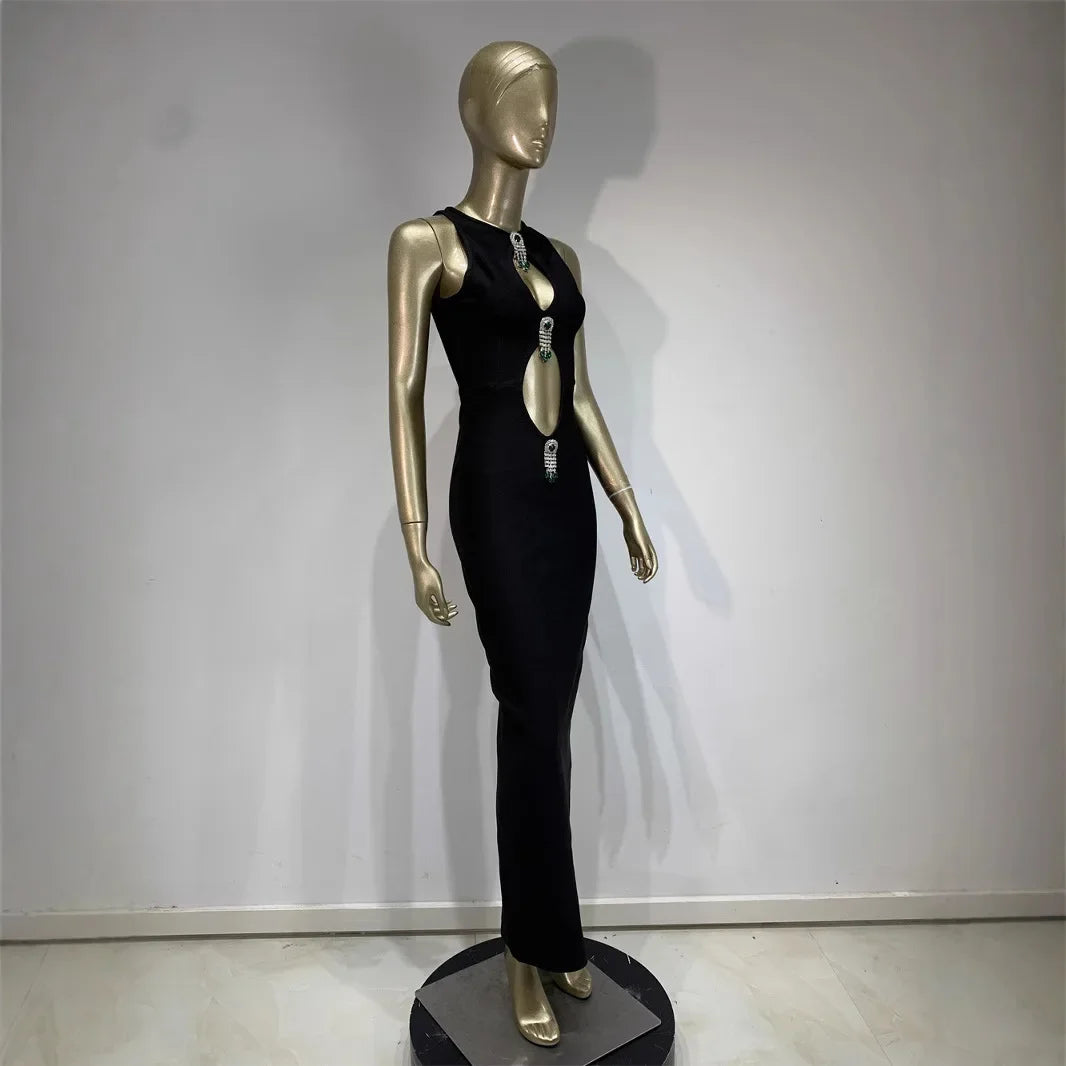 Sexy Cross-Border Dress with Hole Party Gown Wraparound Skirt Women's Fashion Clothing Dress