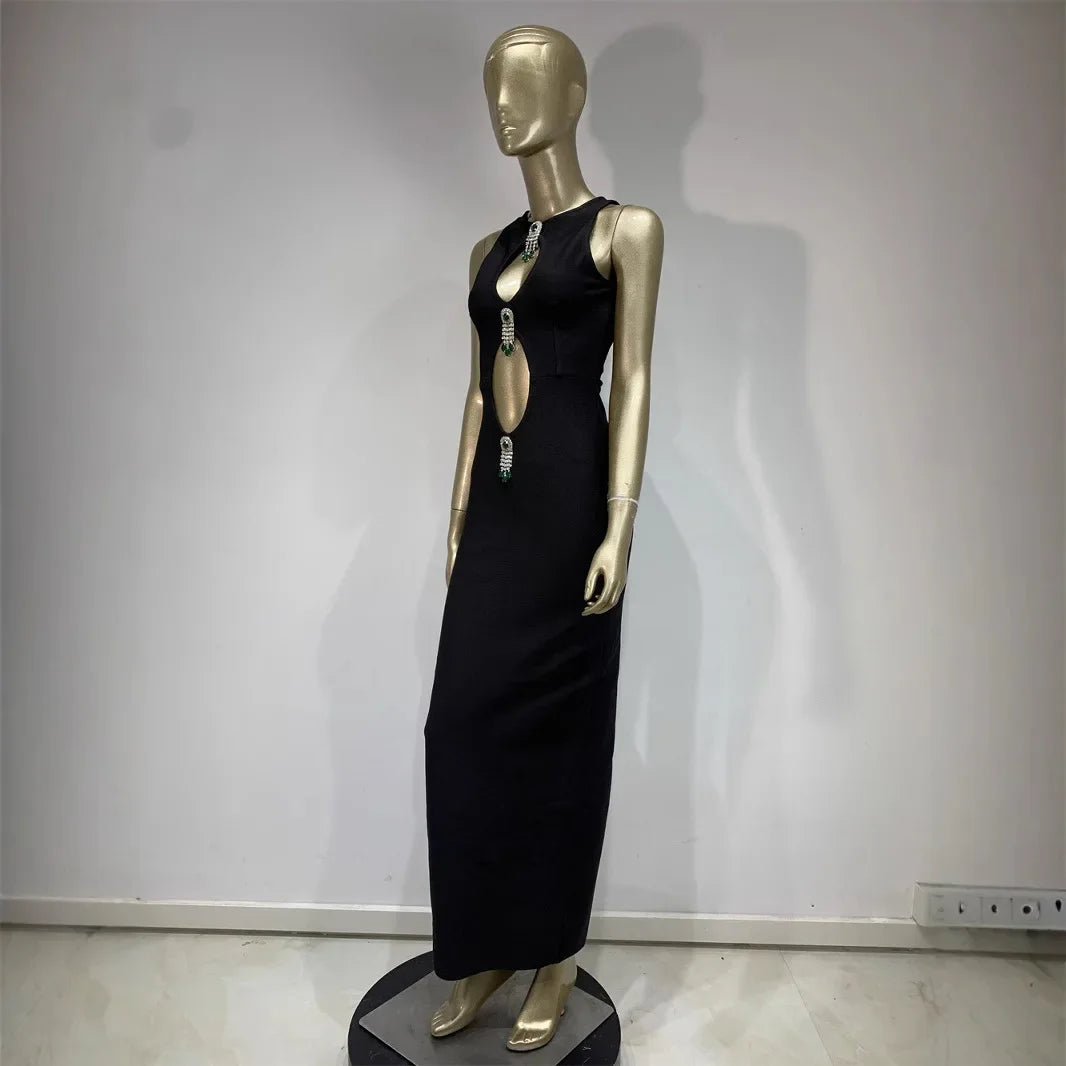 Sexy Cross-Border Dress with Hole Party Gown Wraparound Skirt Women's Fashion Clothing Dress