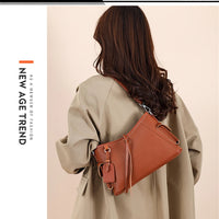 Soft Genuine Leather Crossbody Bag Women Fashion Shoulder Bag Large Capacity Handbag and Purse Ladies Cow hide Messenger Bag