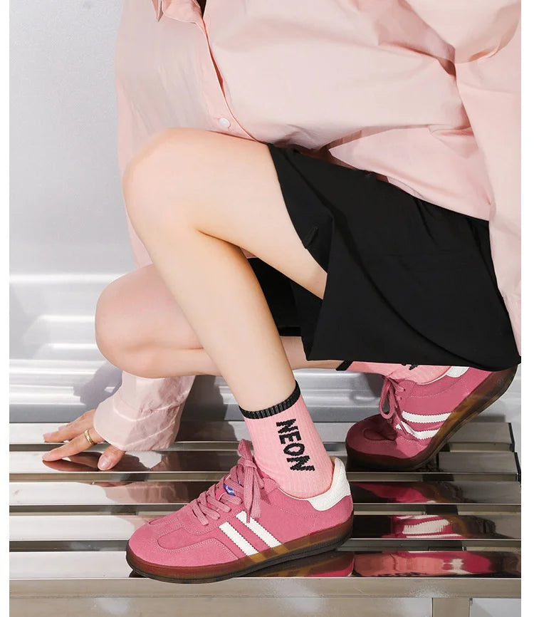 Women Tennis Sneakers Flats Ladies Fashion Lace-up Vulcanized Shoes Spring Autumn Woman Outdoor Trainers Footwear