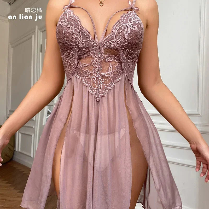 Nightgown Sleepwear Women's Clothing Home wear Suspenders Lace Sexy Comfortable Casual Embroidery Fashion Breathable Loose Fit