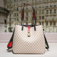 Premium Versatile Leather Crossbody Bag Ladies Large Capacity Daily Commuter Tote Bag Letter Print Design Ladies Fashio