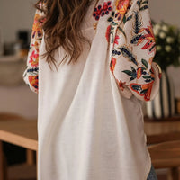 Women's Printed Shirt Long Sleeve Loose Button Cardigan Top Trendy Fashion Casual Blouses for Female