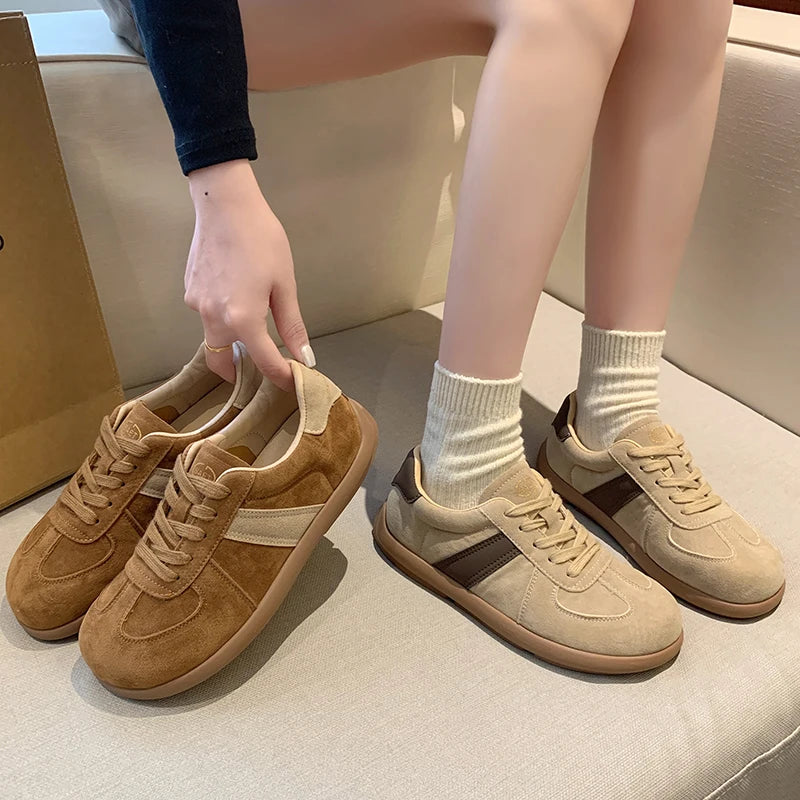 Fashion Trend Women's Casual Shoes College Style Wide Toe Soft Comfortable Flat Shoes Outdoor Casual Sports Shoes