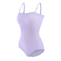Strapless Short Bodysuit for Women Tummy Control Shapewear Seamless Sculpt Body Shaper with Removable Straps