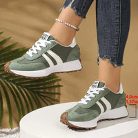 Retro Platform Women's Sneakers Summer Casual Patchwork Leather Sneakers Women's Outdoor Casual Comfort Shoes