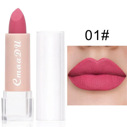 Woman Sexy 15Colors Velvet Matte Lipstick Lip gloss Tint for Lips Long Lasting Waterproof Non-stick Cup Lip Cosmetics Lip Make Up
