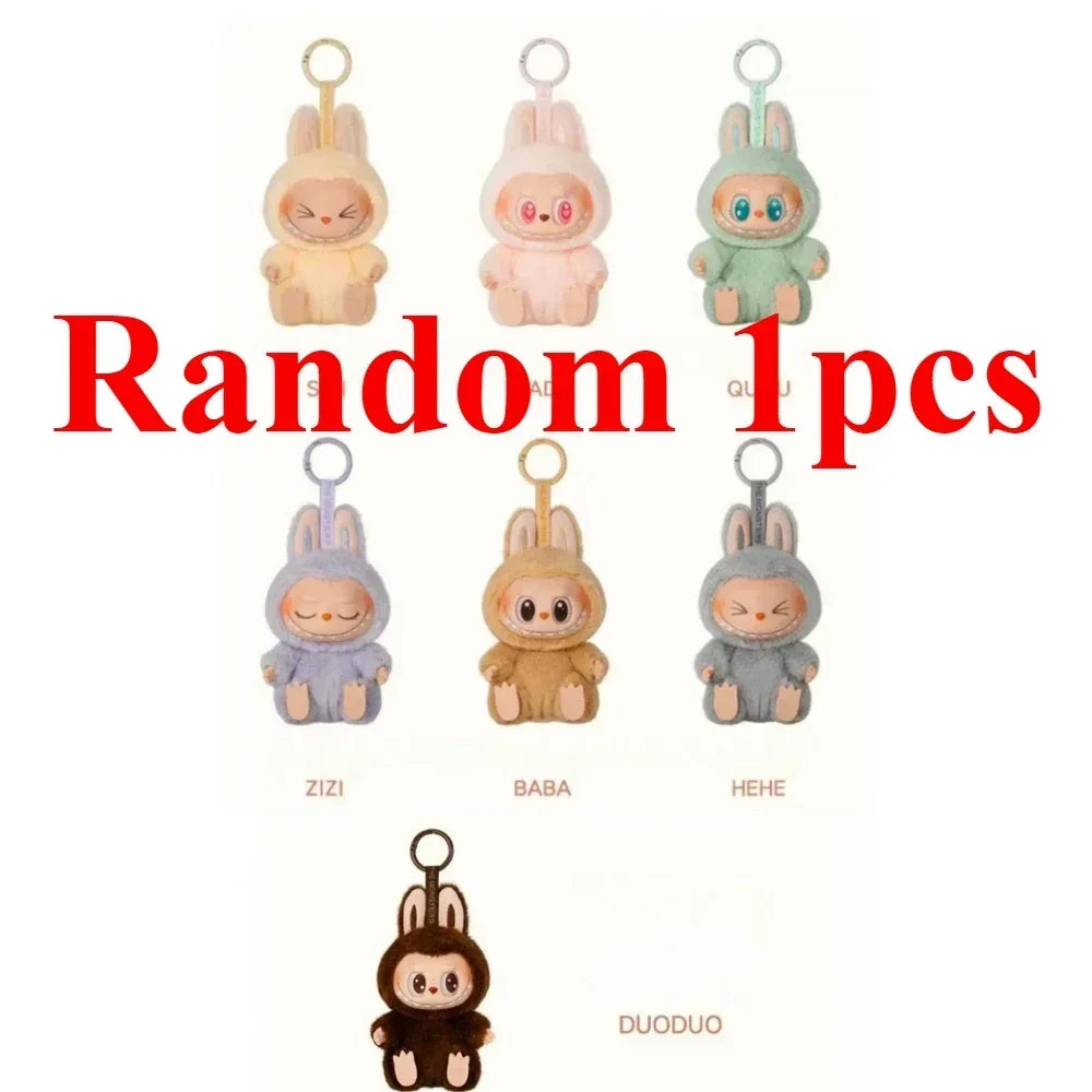 Labubu Spot Pop Mart Gift Rabb Vinyl Doll Keychain Blind Box Toys for Kids Birthday for Girlfriend Valentine Gift