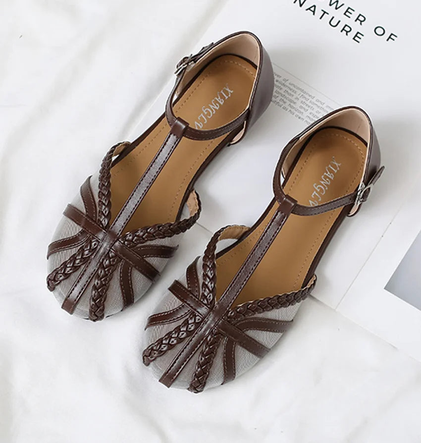 Designer Roman Flats Sandals Women Summer New Gladiator Low Heel Women Sandals