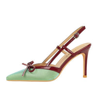 Bow Slim Heels High-End Women's Without Being Tired From Behind The Feet And Tripping Women's Singles Shoes