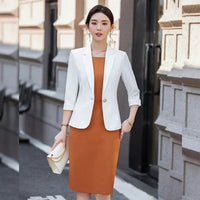High Quality Women's Two Piece Set Office Work Dress Sleeveless Jacket Short Outerwear Fashionable And Comfortable for Office