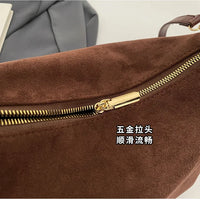 Retro Bag for Women's Textured Frosted Shoulder Bag with Large Capacity Crossbody Commuting Tote Bag