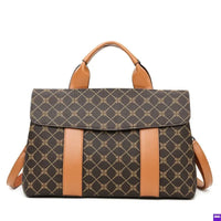 Large Capacity Ladies Handbag Fashion Woven Pattern Shoulder Bag Vintage Style Polyester Lining Soft PU Leather Material Commuter Bag