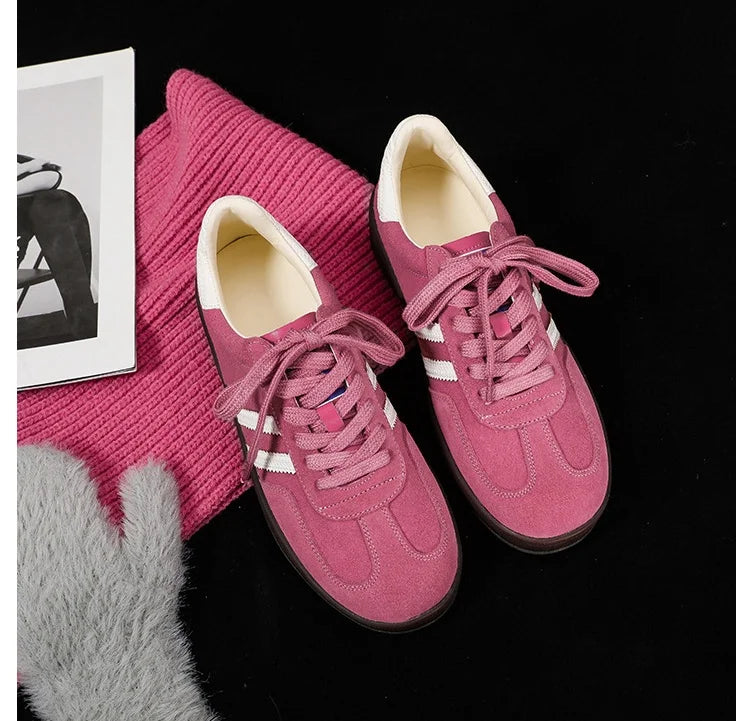 Women Tennis Sneakers Flats Ladies Fashion Lace-up Vulcanized Shoes Spring Autumn Woman Outdoor Trainers Footwear