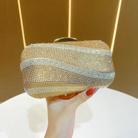Luxury Rhinestone Clutch Bag for Women Elegant Evening Purse Fashion Crystal-Encrusted Handbag Party Shoulder Bags