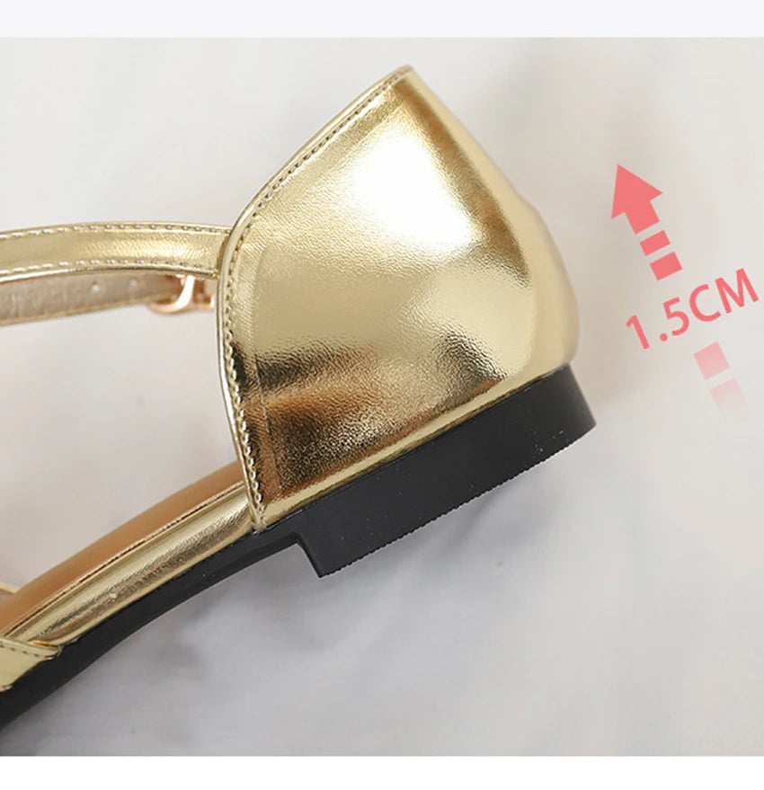 Luxury designer sandals Hollow Low-heeled Closed-toe Sandals for Women for Summer Outdoor Wear Roman Shoes