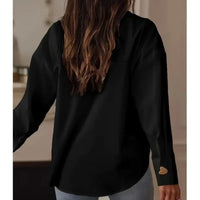 Women's Elegant Single Breasted Shirts Long Sleeve Tops Spring Fashion White Casual Office Holiday  Party Blouses Women Casual Natalia Home Fashion    Natalia Home Fashion