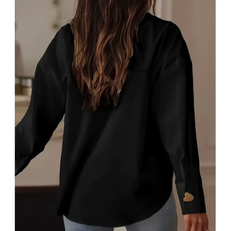 Women's Elegant Single Breasted Shirts Long Sleeve Tops Spring Fashion White Casual Office Holiday  Party Blouses Women Casual Natalia Home Fashion    Natalia Home Fashion