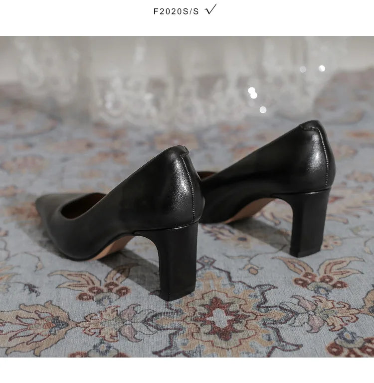 Fashion Patent Leather Women's Pumps Square Toe Stripper Elegant Party Vintage Spring Ladies Shoes