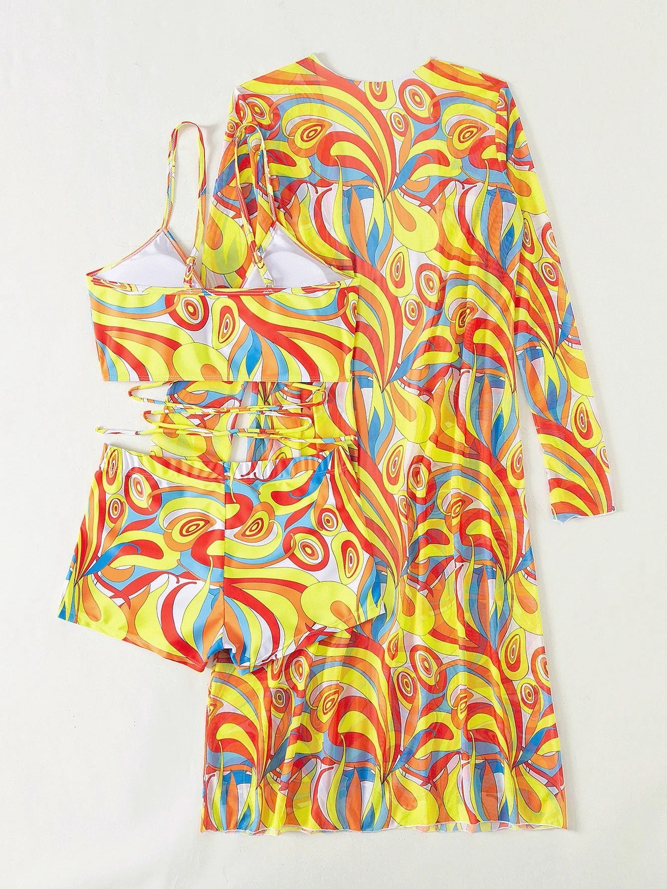Sexy Print Bikini Women High Waist Swimsuit Cover Up Swimwear Female Lady Bathing Suit Swimming Summer Beachwear