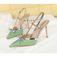 Bow Slim Heels High-End Women's Without Being Tired From Behind The Feet And Tripping Women's Singles Shoes
