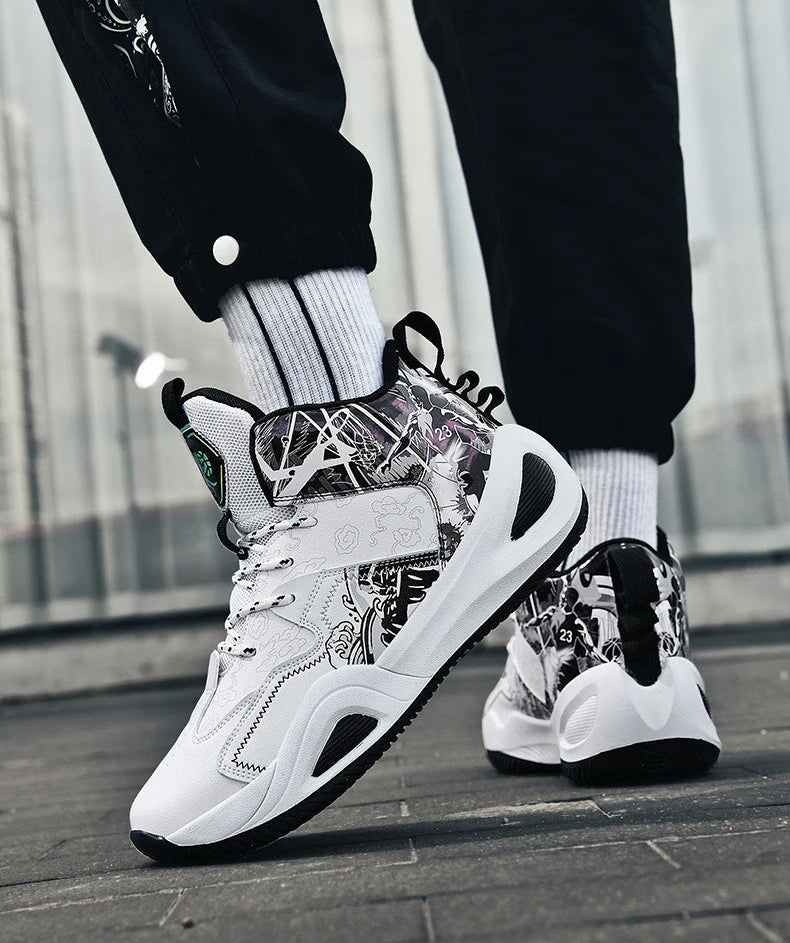 Professional Basketball Shoes Women Anti Slip Cushioning Wear Resistant Breathable Sneakers Outdoor Training Teen Athletic Shoes