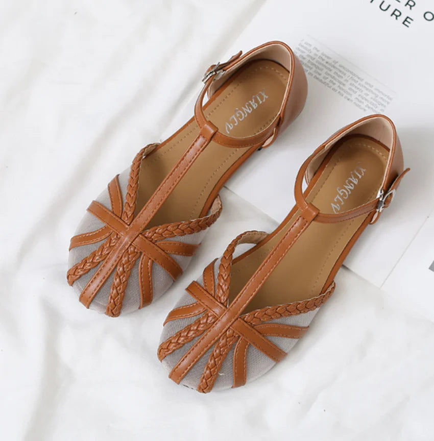 Designer Roman Flats Sandals Women Summer New Gladiator Low Heel Women Sandals