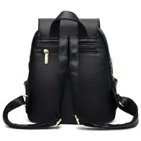 Soft Leather Dual-Shoulder Bag Student Backpack Travel Versatile Women's Bag