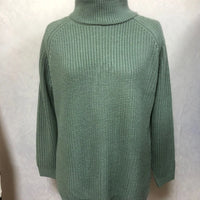 Turtlenecks Women Pullovers Mid-Long Casual Knit Sweater Fad Raglan Sleeves Side Slit Sweater New Skirt-style Jumper