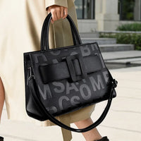 Bags for Women Trend Large-capacity Tote Bag, High Quality PU Leather Women's Retro Fashion Letter Handbag, Shoulder Bag