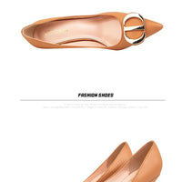 Sexy Women's Stiletto High Heels Shallow Mouth Pointed Toe Metal Buckle Party Single Shoes