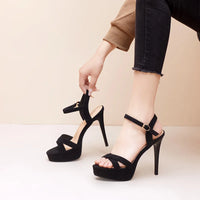 High Heels Sandals Summer Sexy Ankle Strap Open Toe Party Dress 12CM Platform Gladiator Women Shoes
