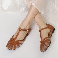 Designer Roman Flats Sandals Women Summer New Gladiator Low Heel Women Sandals