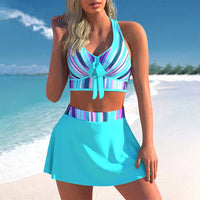 Female Two Pieces Swimsuit Female Sexy Bikini Swimwear Summer Ladies Loose Tankini Sets Women 3D Print Bathing Suit