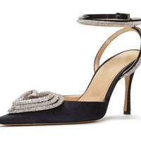 Party Wedding Women Pumps Sandals Elegant Pink High Heels Stiletto Fashion Heart Shape Crystal Buckle Female Shoes Natalia Home Fashion    Natalia Home Fashion